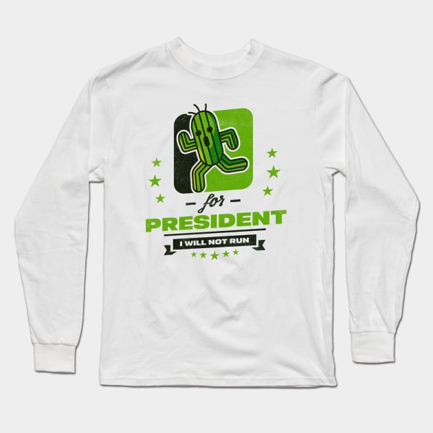 Cactuar For President Long Sleeve T-Shirt by logozaste